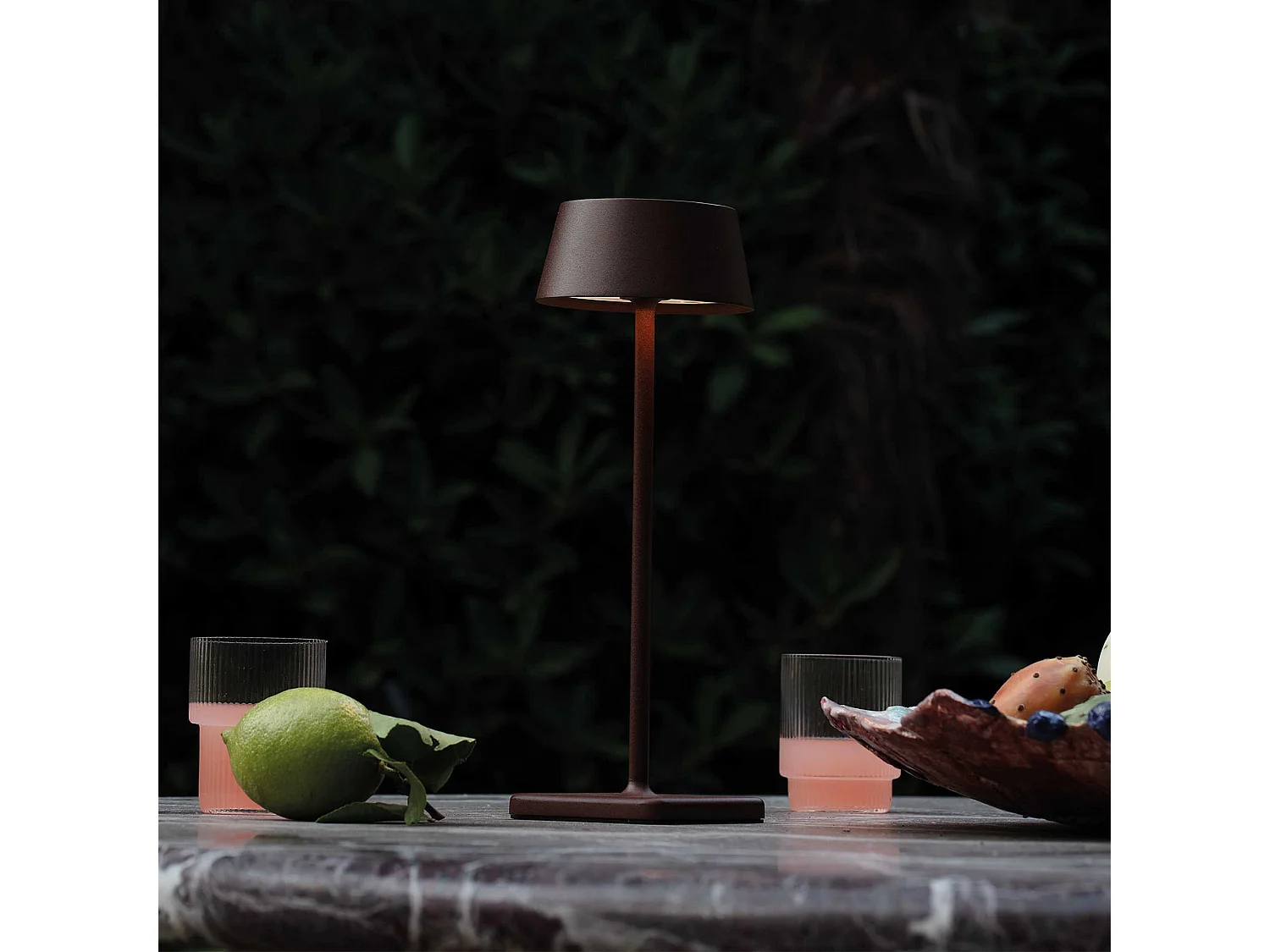 Ideal Lux PURE Lampe de Table LED Intégrée Marron Café 230Lm 3000K IP54