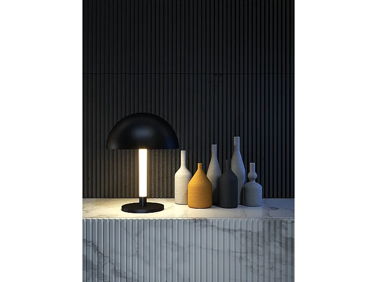 Maytoni Ray Tisch- und bodenintegrierte LED-Tischlampe Schwarz, 3000 K, Aluminiumschirm