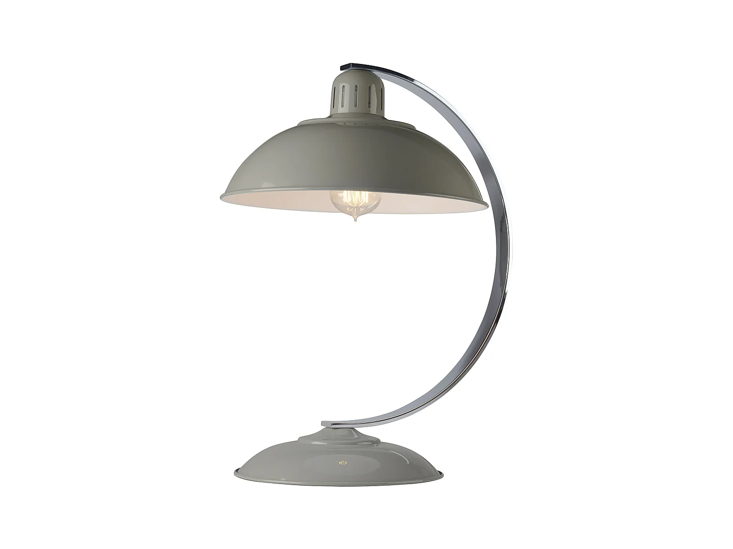 Elstead Franklin 1 ljus skrivbordslampa presenning grå, E27