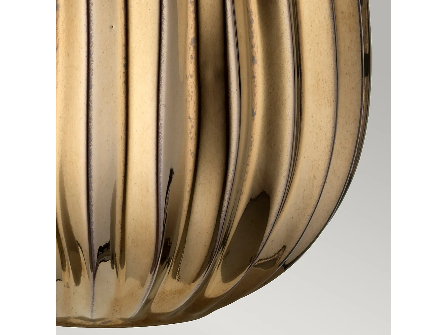 Lampada da tavolo piccola 1 luce Elstead Newham, ceramica bronzo, paralume perla, attacco E27