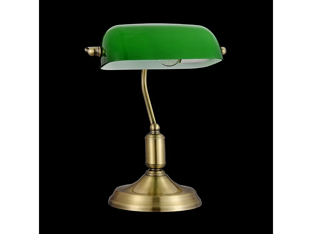 Kiwi Banker-Tischlampe Messing, 1-flammig, E27