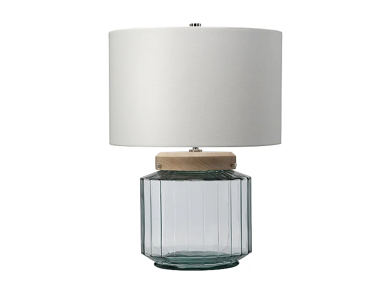 Elstead Luga - Lampada da tavolo - naturale, nichel lucido, vetro
