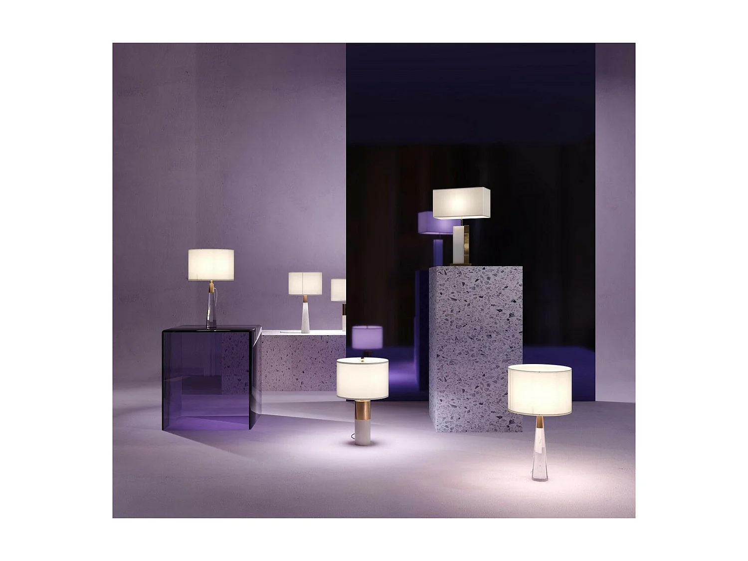 Maytoni Bianco Lampe de table moderne avec abat-jour laiton E27