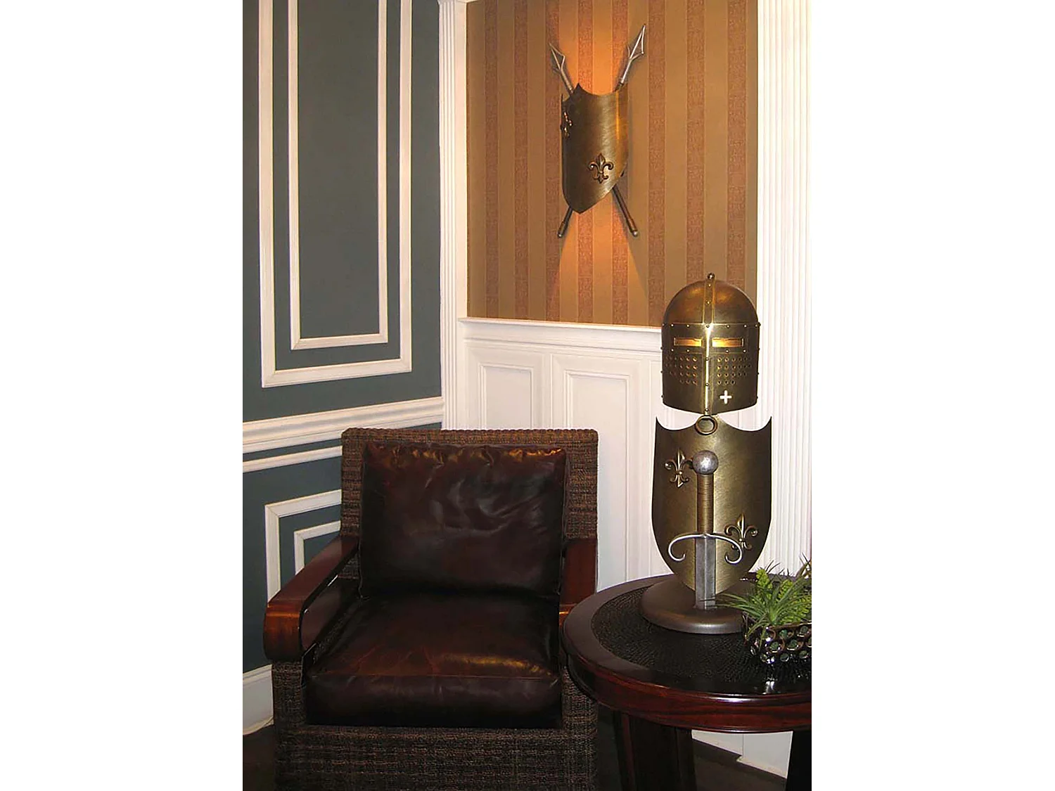 Elstead Crusader - Lampada da Tavolo Bronzo Brunito