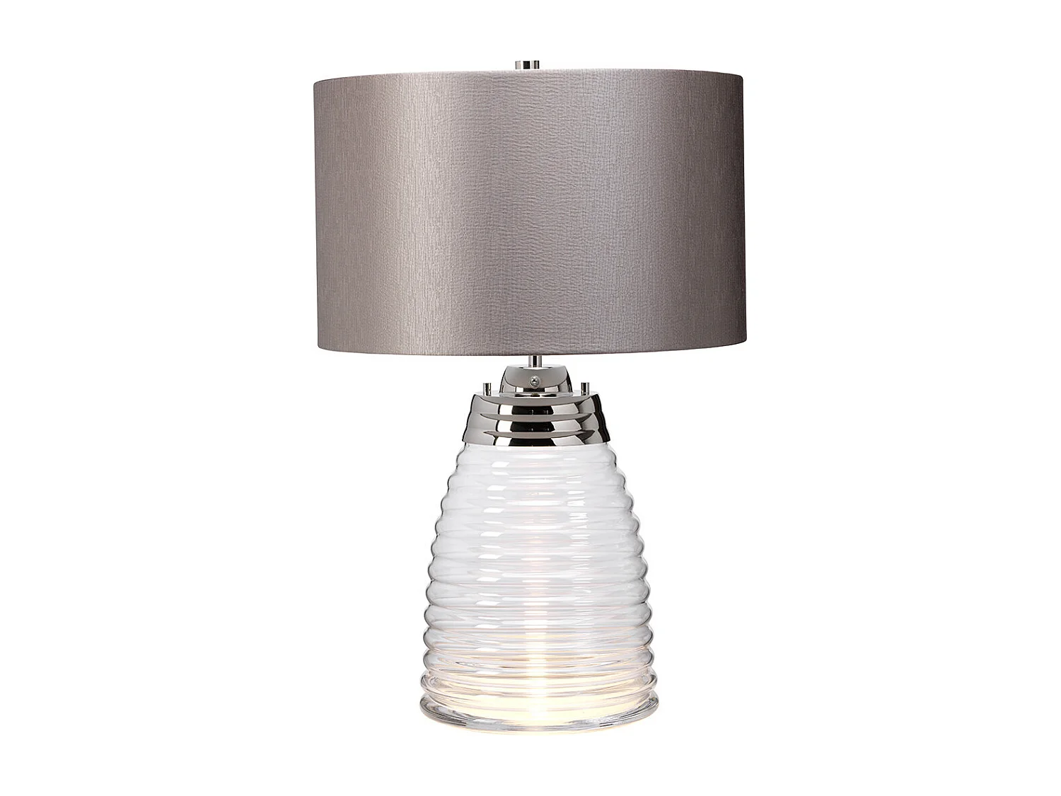 Milne Lampada da Tavolo Nichel Lucido