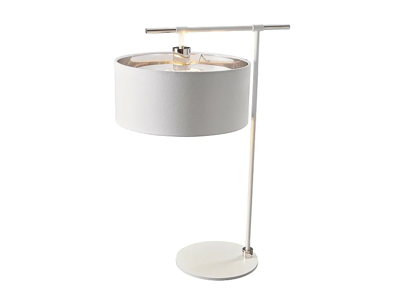Elstead Balance 1 ljus Bordslampa Vit, polerad nickel, E27