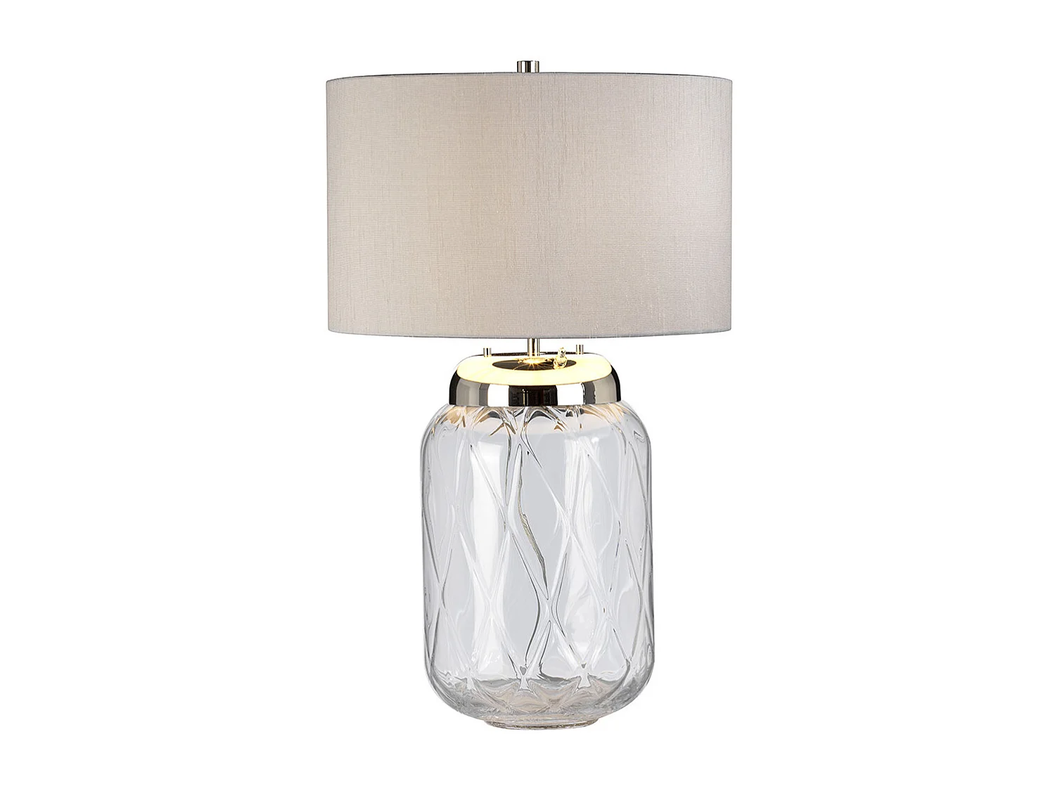 Sola 2-Licht-Tischlampe Metallarbeiten Nickel poliert