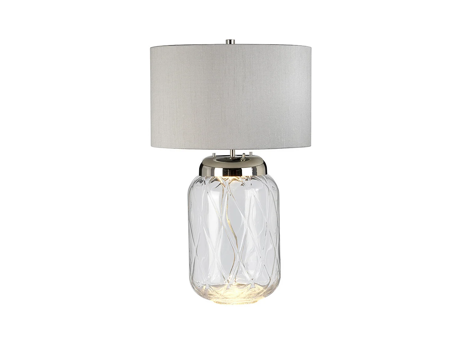 Sola Lampe de table à 2 lumières Travail du métal Nickel poli