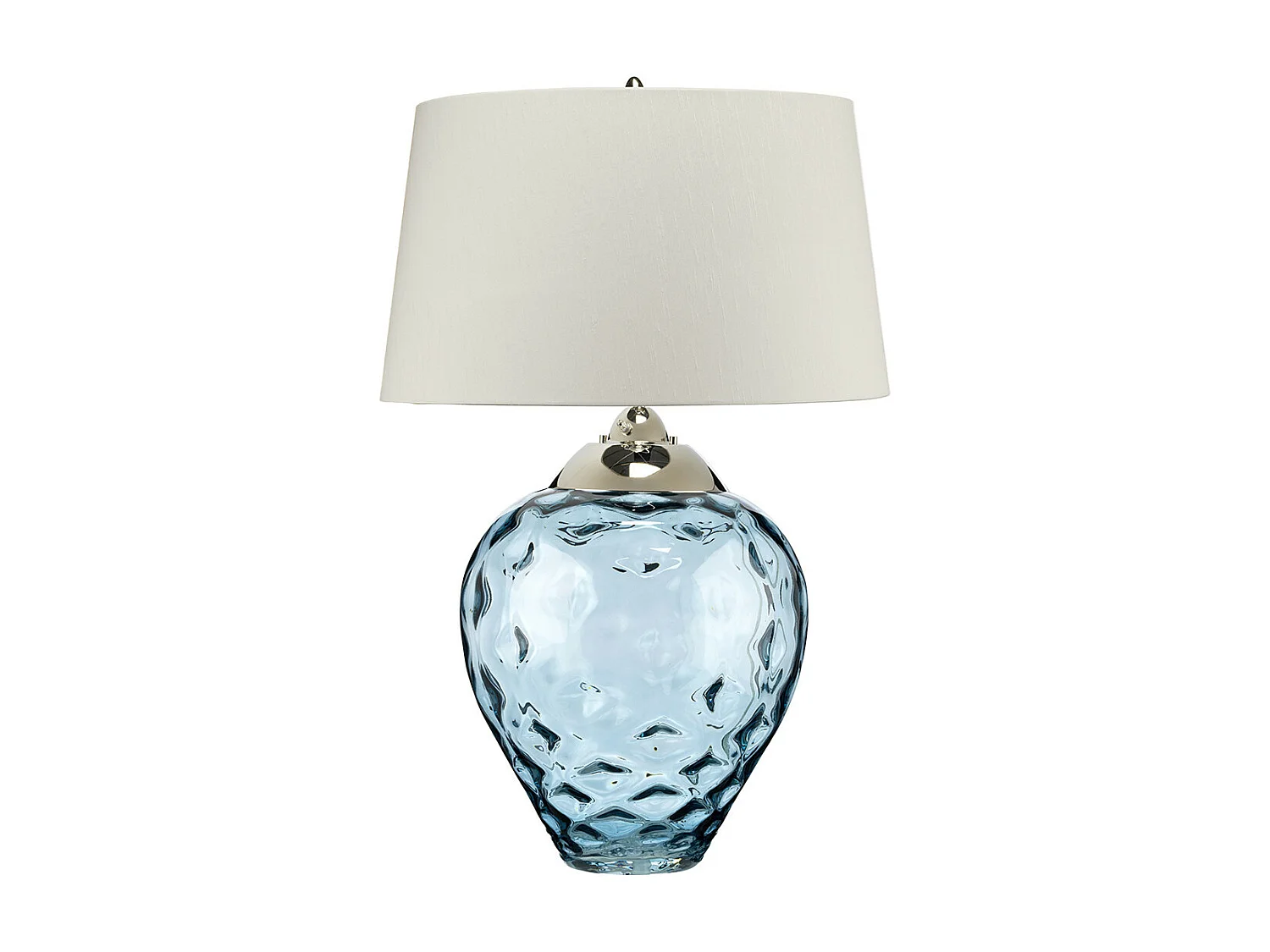 Samara Große Tischlampe Blau getöntes Glas