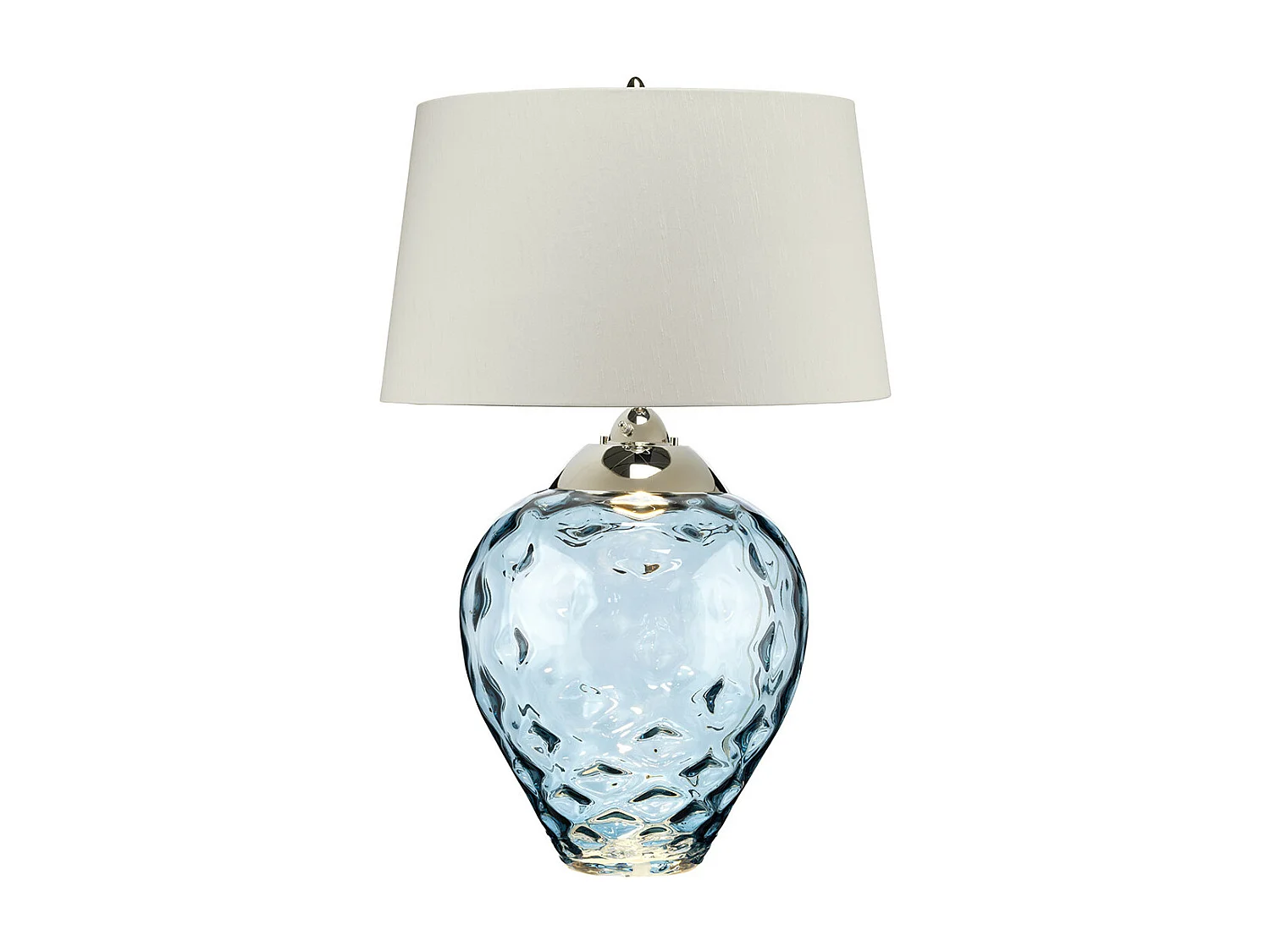 Samara Große Tischlampe Blau getöntes Glas