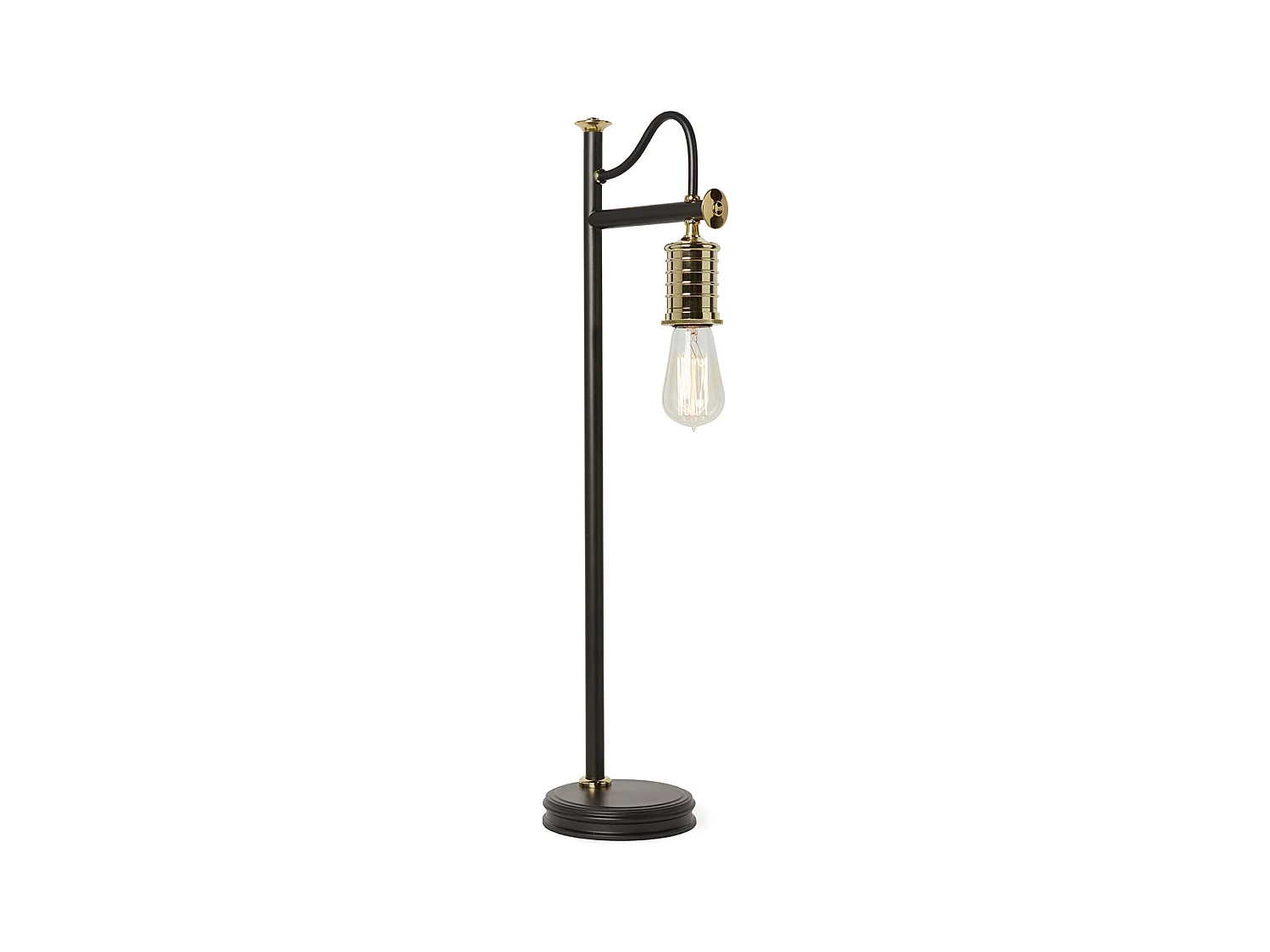 Elstead Douille Lampe de table à 1 lumière, laiton poli, noir, E27