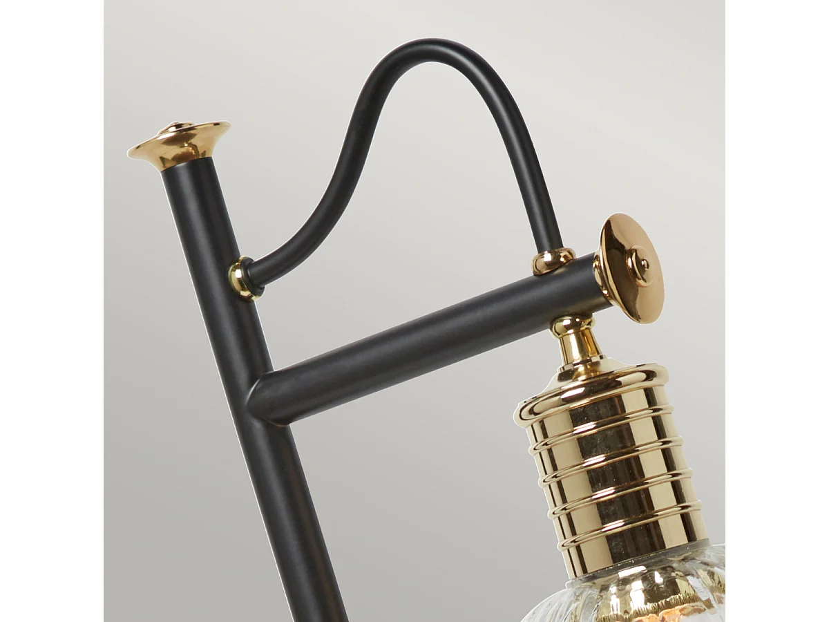 Elstead Douille - Lampada da tavolo a 1 luce Ottone lucido, Nero, E27