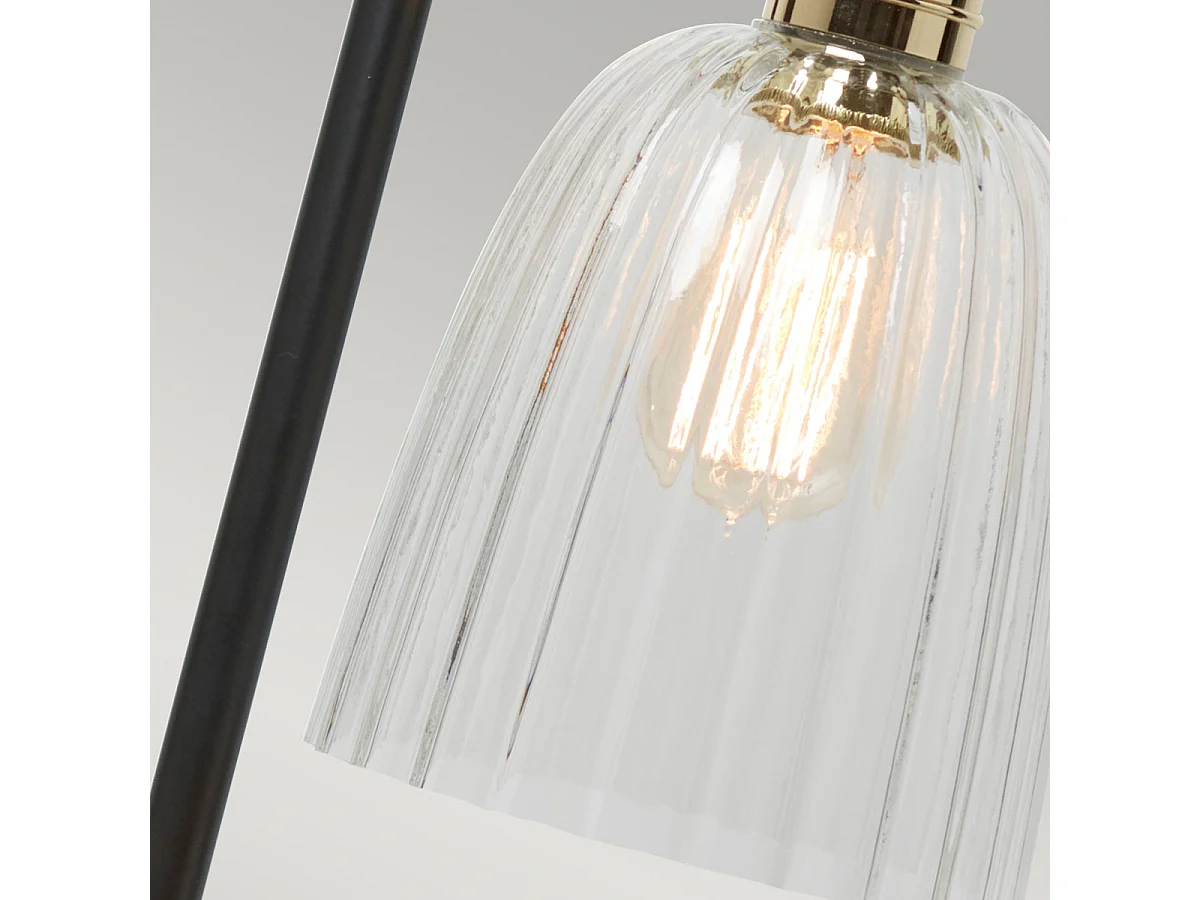 Elstead Douille - Lampada da tavolo a 1 luce Ottone lucido, Nero, E27