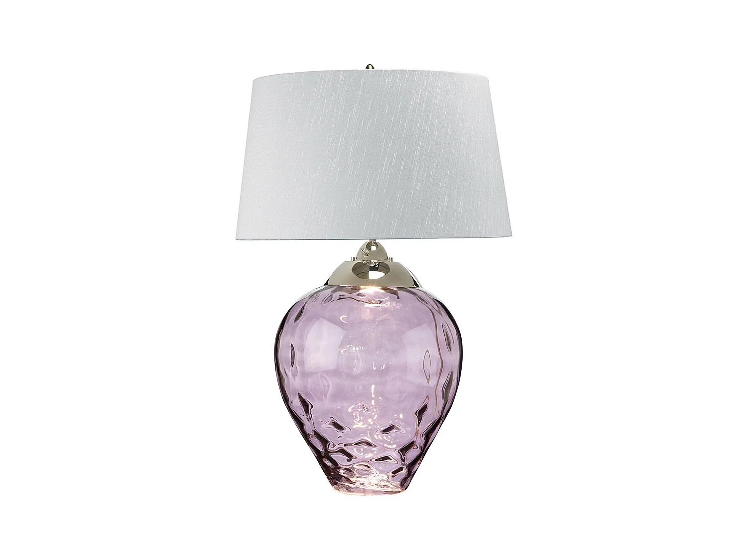 Samara Große Tischlampe aus pflaumenfarbenem Glas
