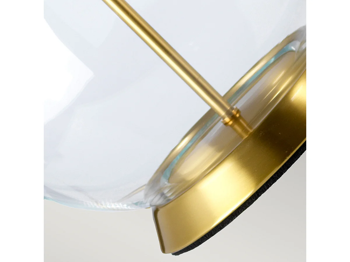 Elstead Orb Lampada da tavolo con paralume rotondo in ottone invecchiato