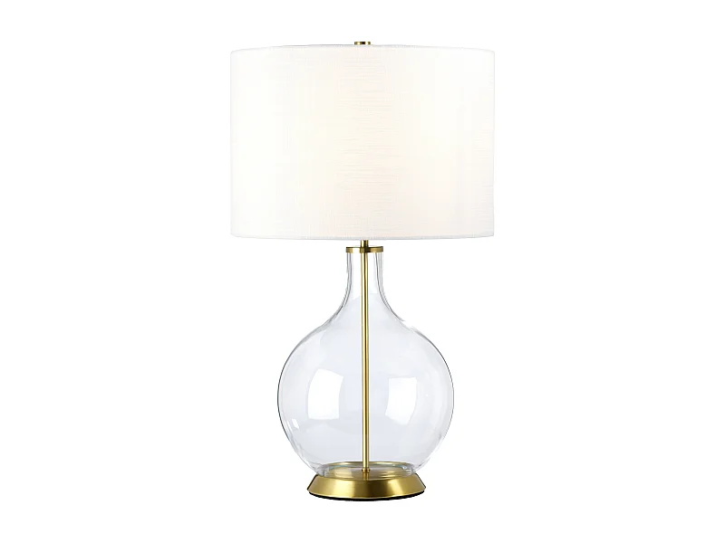 Elstead Orb Lampada da tavolo con paralume rotondo in ottone invecchiato