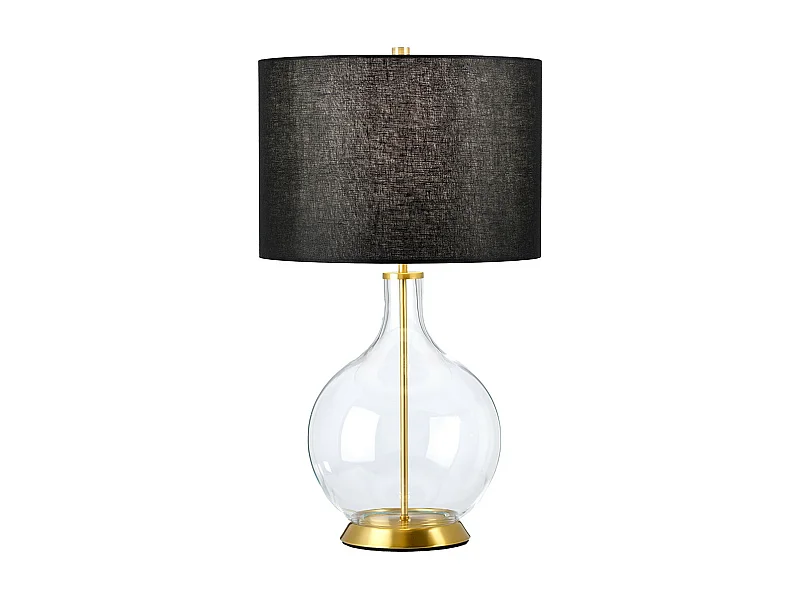 Elstead Orb Lampada da tavolo con paralume rotondo in ottone invecchiato