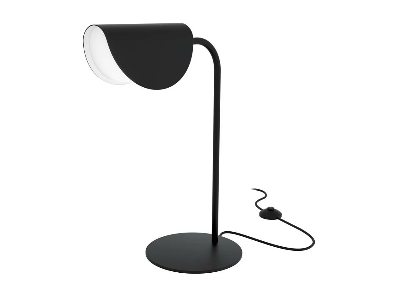 Maytoni Mollis Lampada da tavolo moderna nera, paralume in acrilico