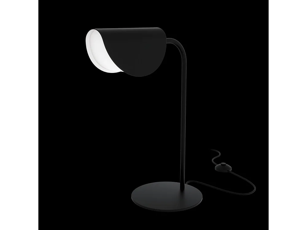 Maytoni Mollis Lampada da tavolo moderna nera, paralume in acrilico