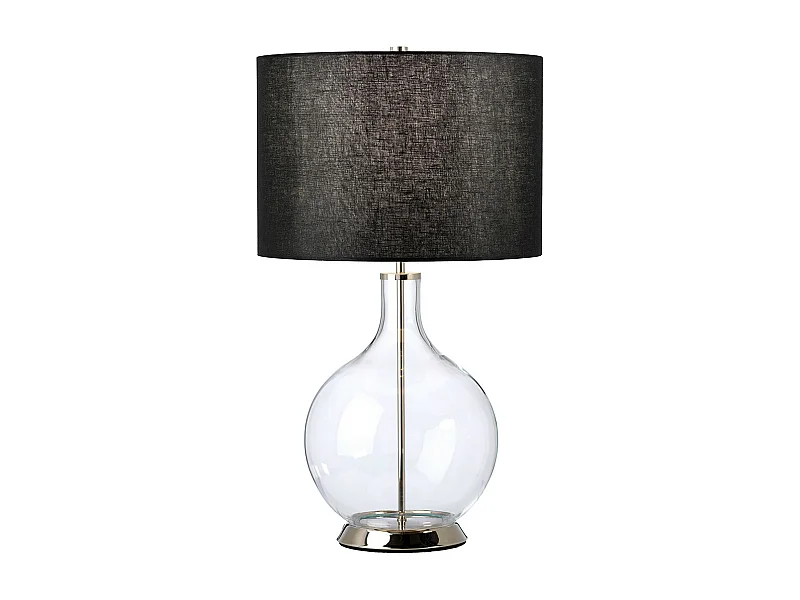 Elstead Orb Tischlampe mit rundem Schirm aus poliertem Nickel