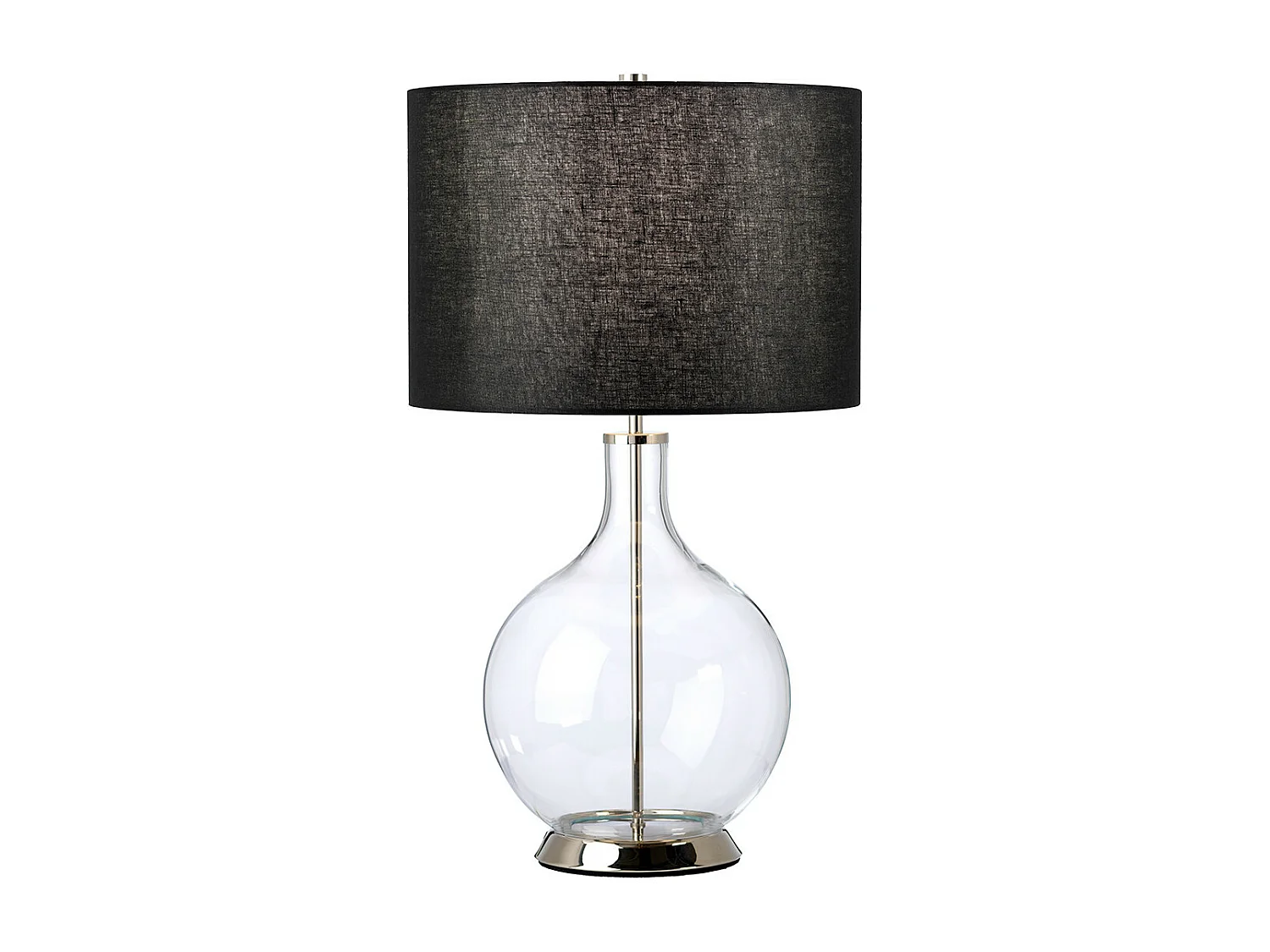 Elstead Orb Tischlampe mit rundem Schirm aus poliertem Nickel