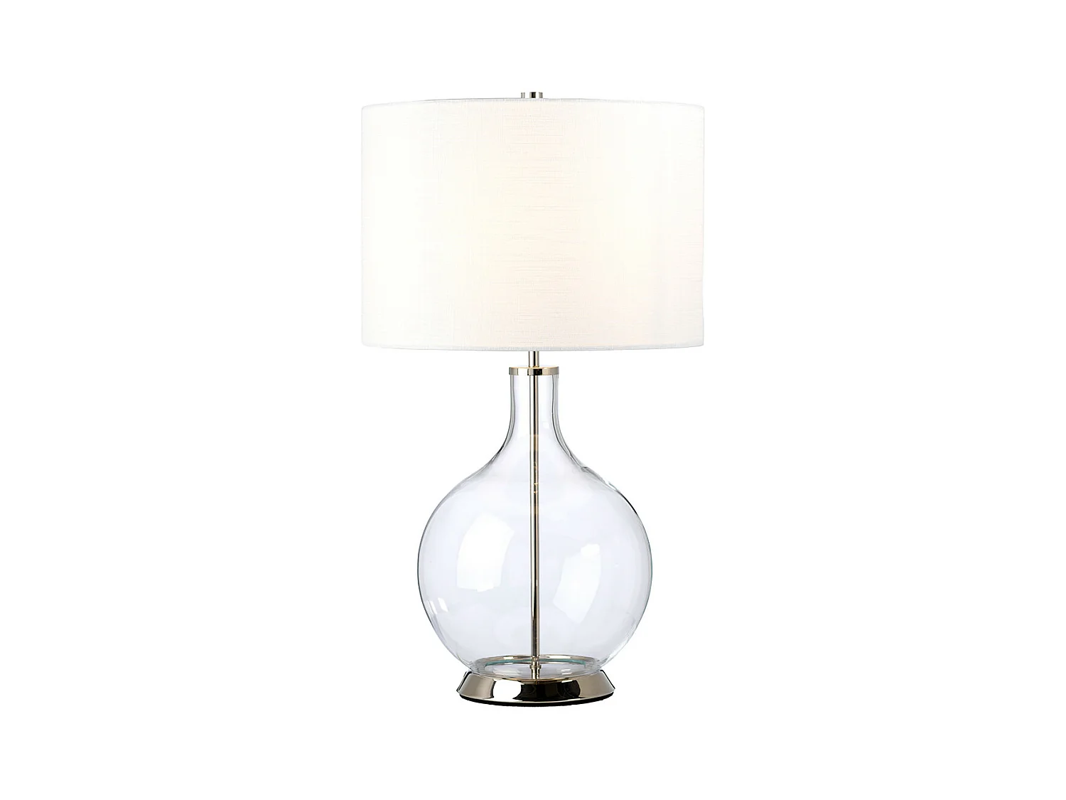Elstead Orb Lampe de table avec abat-jour rond nickel poli