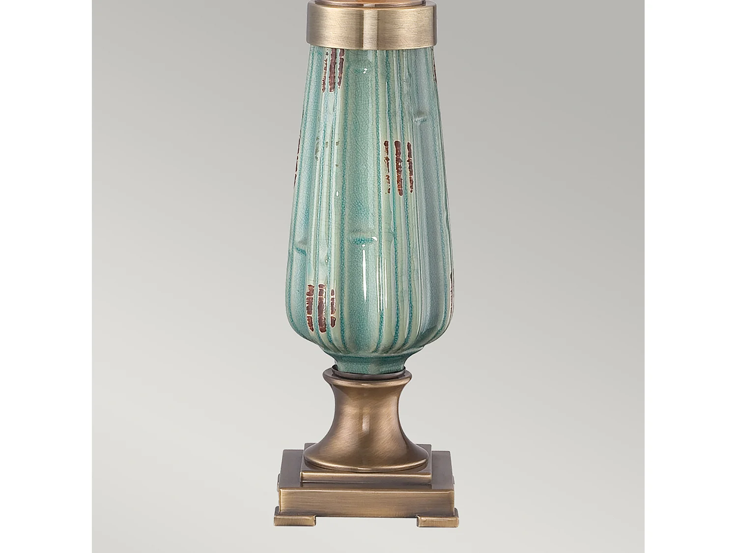 Elstead Monteverde - 1 Leuchttischlampe Keramik, Grün, Messing, E27