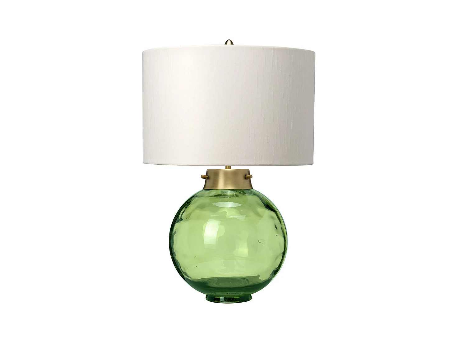 Lampe de table Kara, vert foncé, abat-jour imitation soie