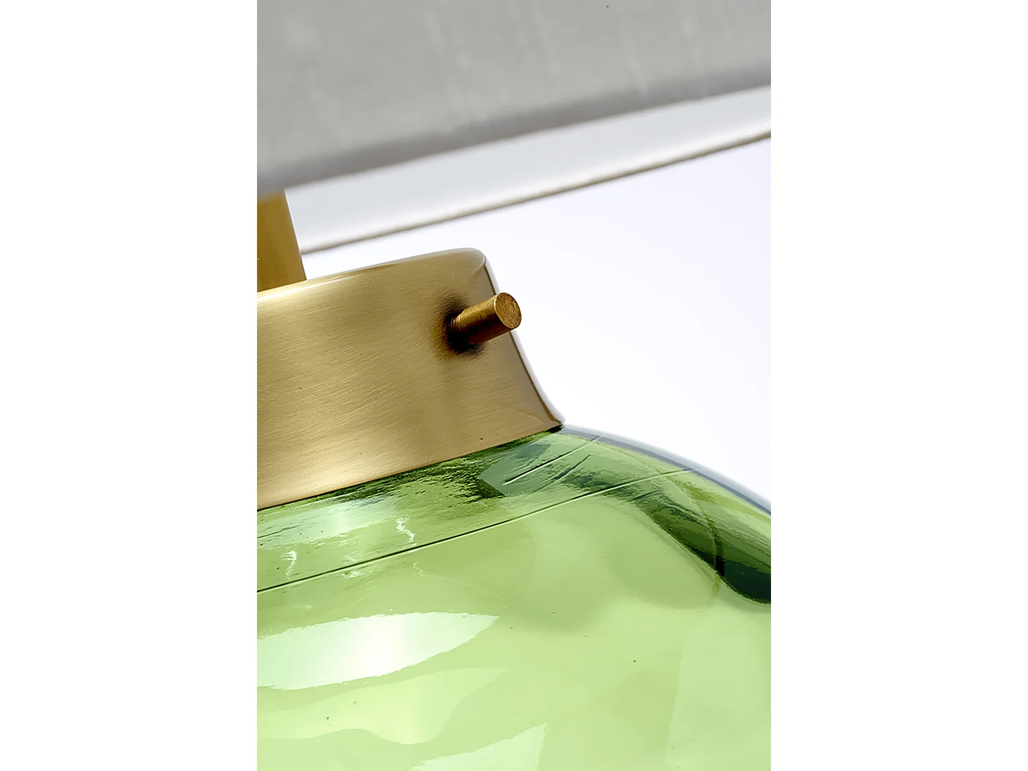 Lampada da Tavolo Kara, Verde Scuro, Paralume in Simil Seta