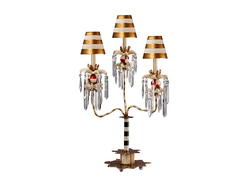 Elstead Birdland - 1 Leuchttischlampe Schwarz, Gold, Kristall, E27