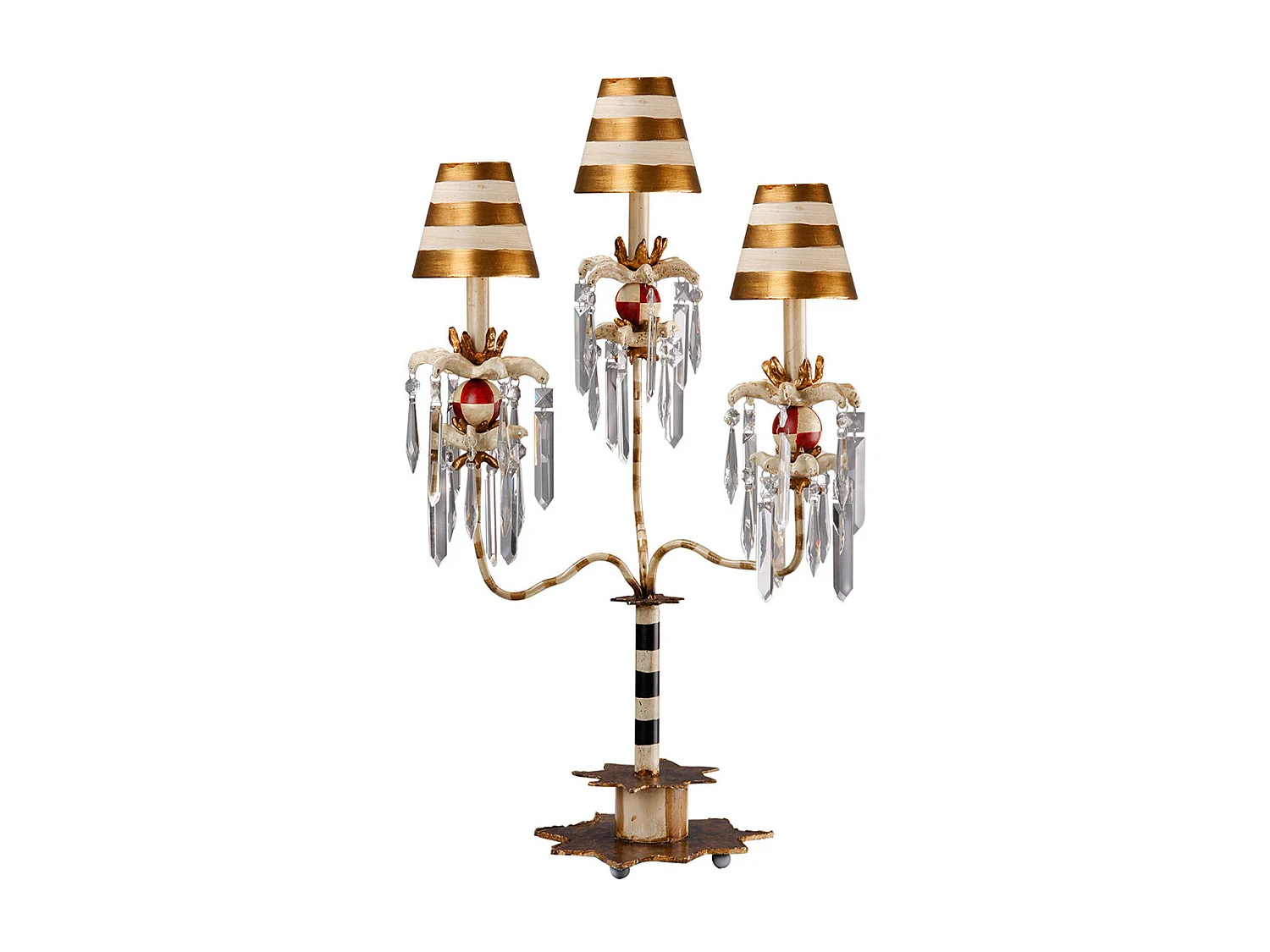 Elstead Birdland 1 ljus bordslampa svart, guld, kristall, E27