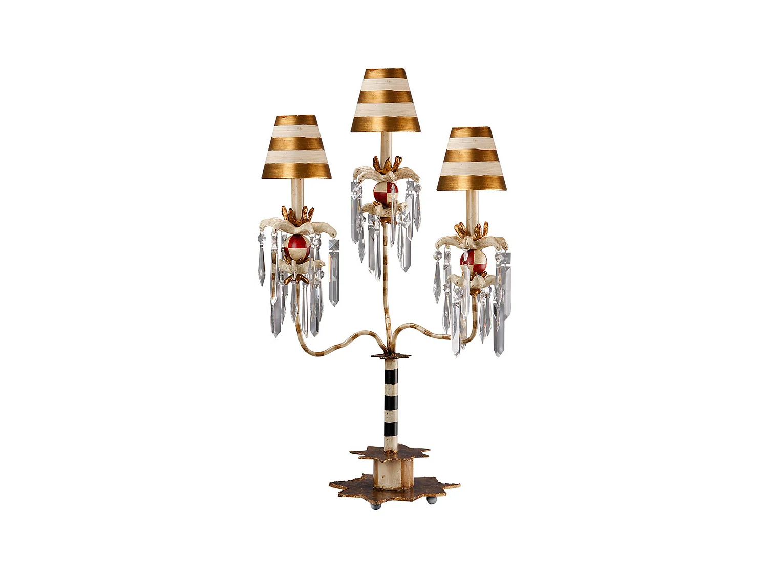 Elstead Birdland 1 ljus bordslampa svart, guld, kristall, E27