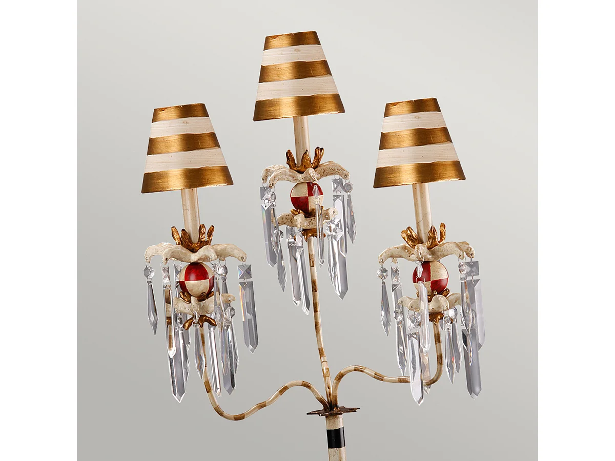 Elstead Birdland - Lampada da tavolo a 1 luce Nero, Oro, Cristallo, E27