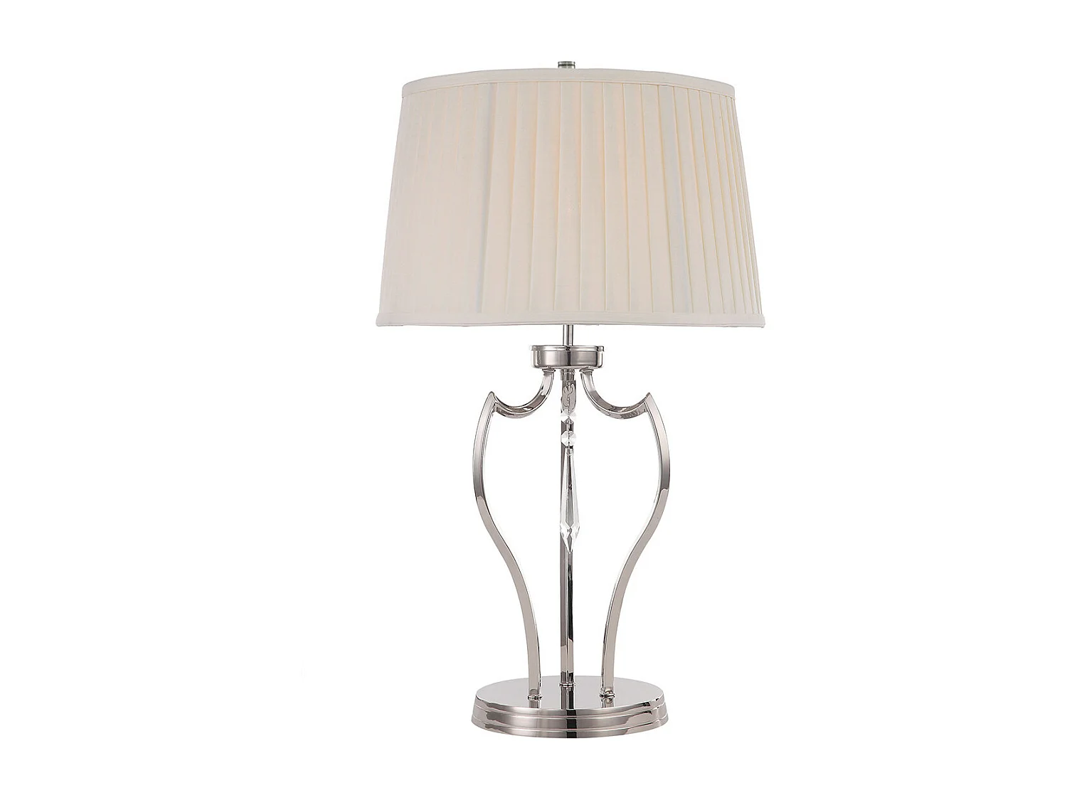 Elstead Pimlico Lampe de table à 1 lumière, nickel poli, E27