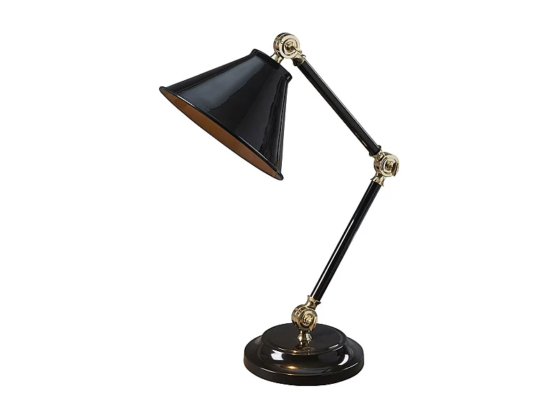 Elstead Provence Element - Lampada da tavolo a 1 luce Nero, Ottone lucido, E27