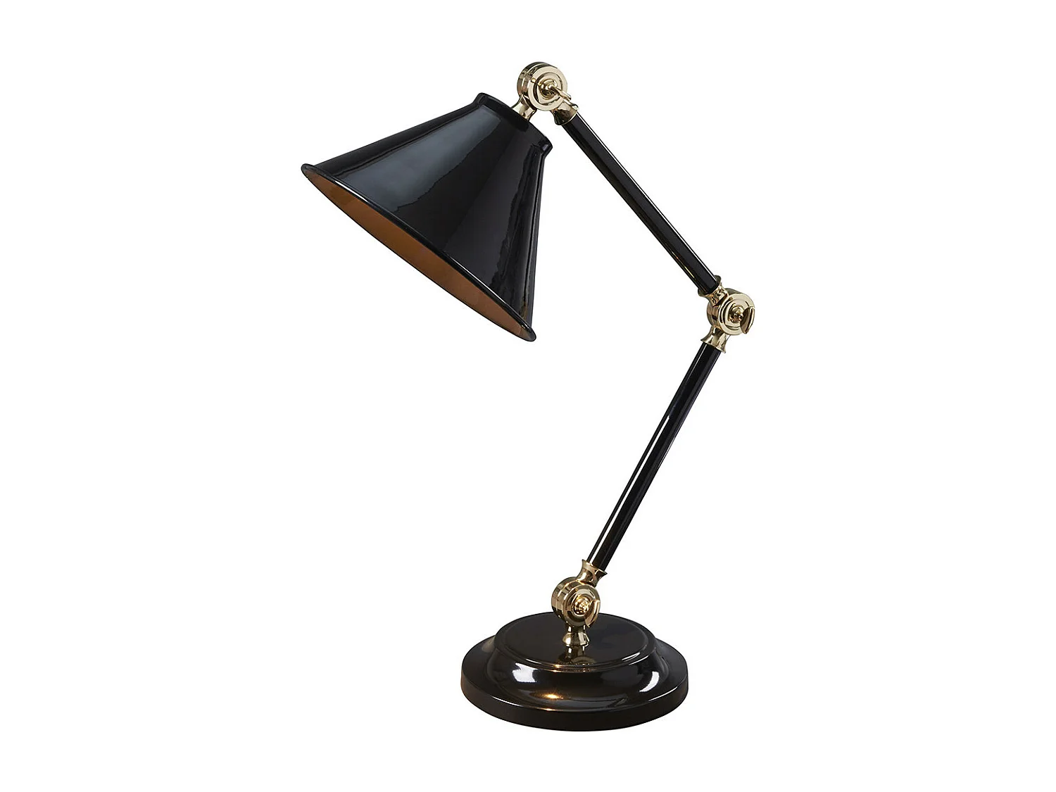 Elstead Provence Element - Lampada da tavolo a 1 luce Nero, Ottone lucido, E27
