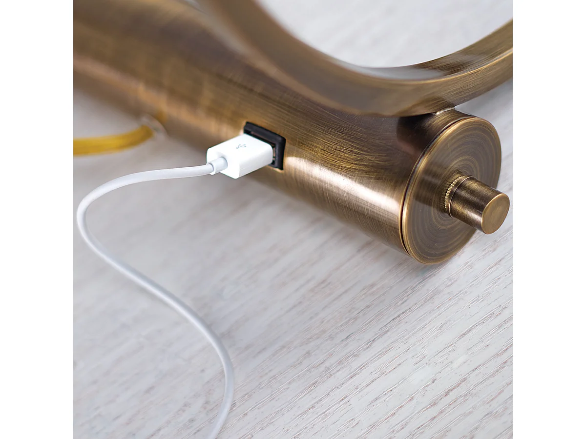 Elstead Lex 1 ljus Bordslampa Borstat stål, E27