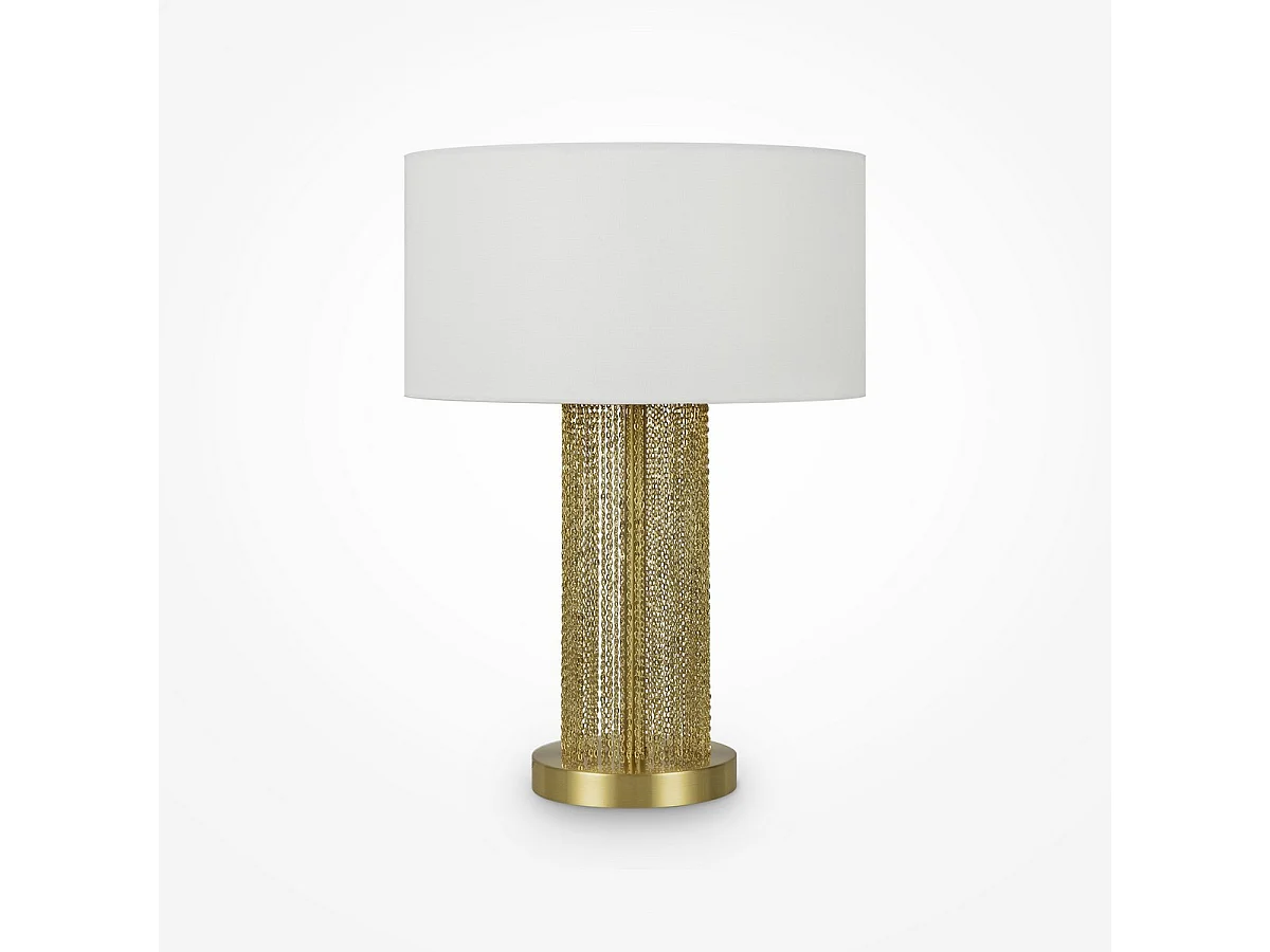 Maytoni Impressive Moderne Tischlampe mit rundem Schirm Gold E27