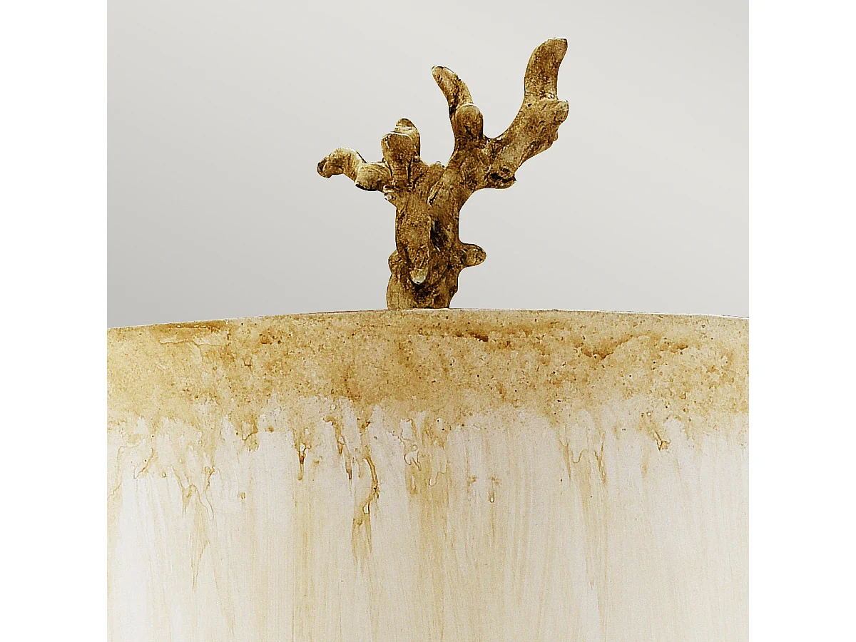 Elstead Trellis - 1 Leuchttischlampe Silber, Kitt, E27