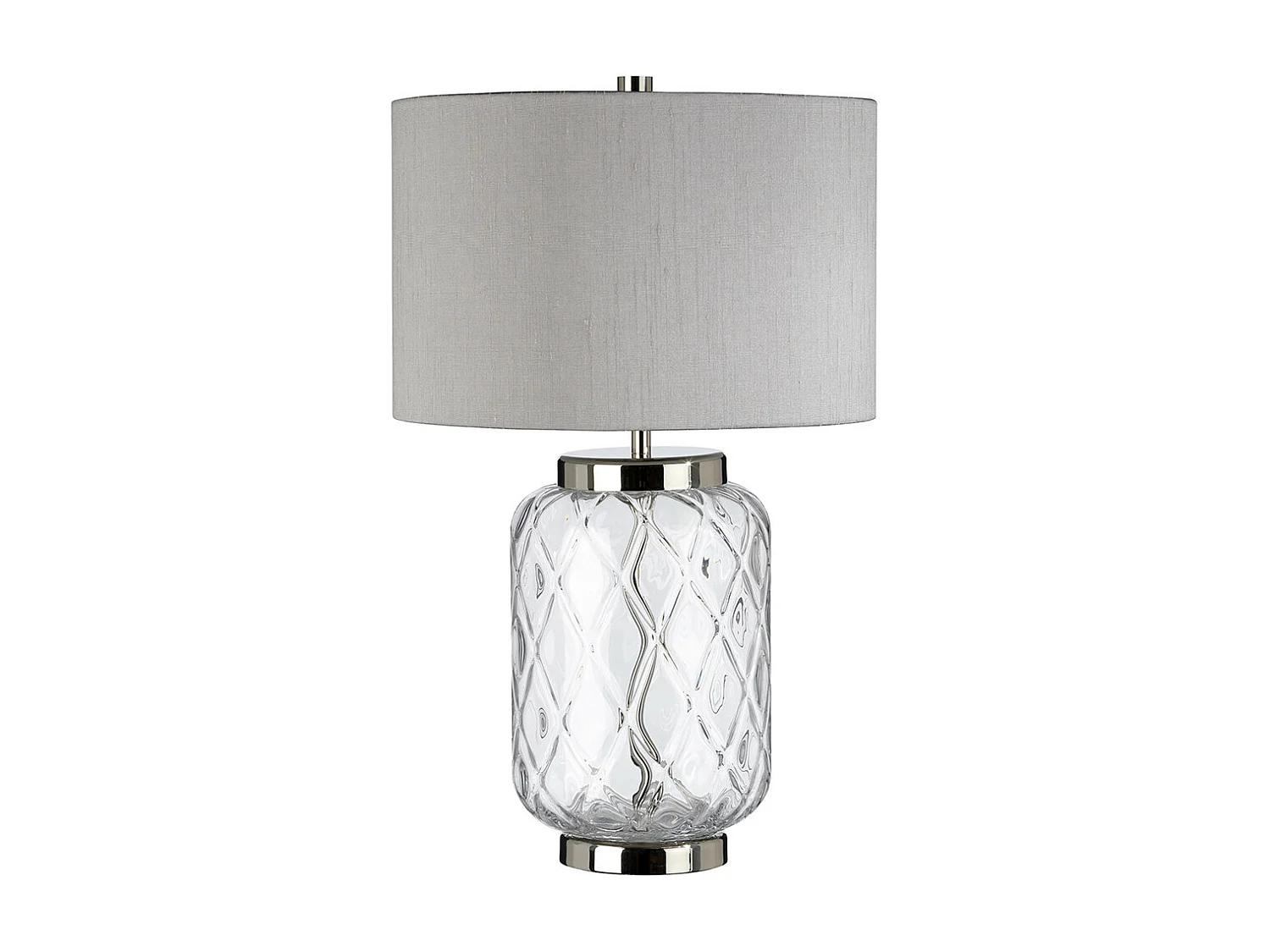 Sola Lampada da tavolo a 1 luce in metallo nichel lucido