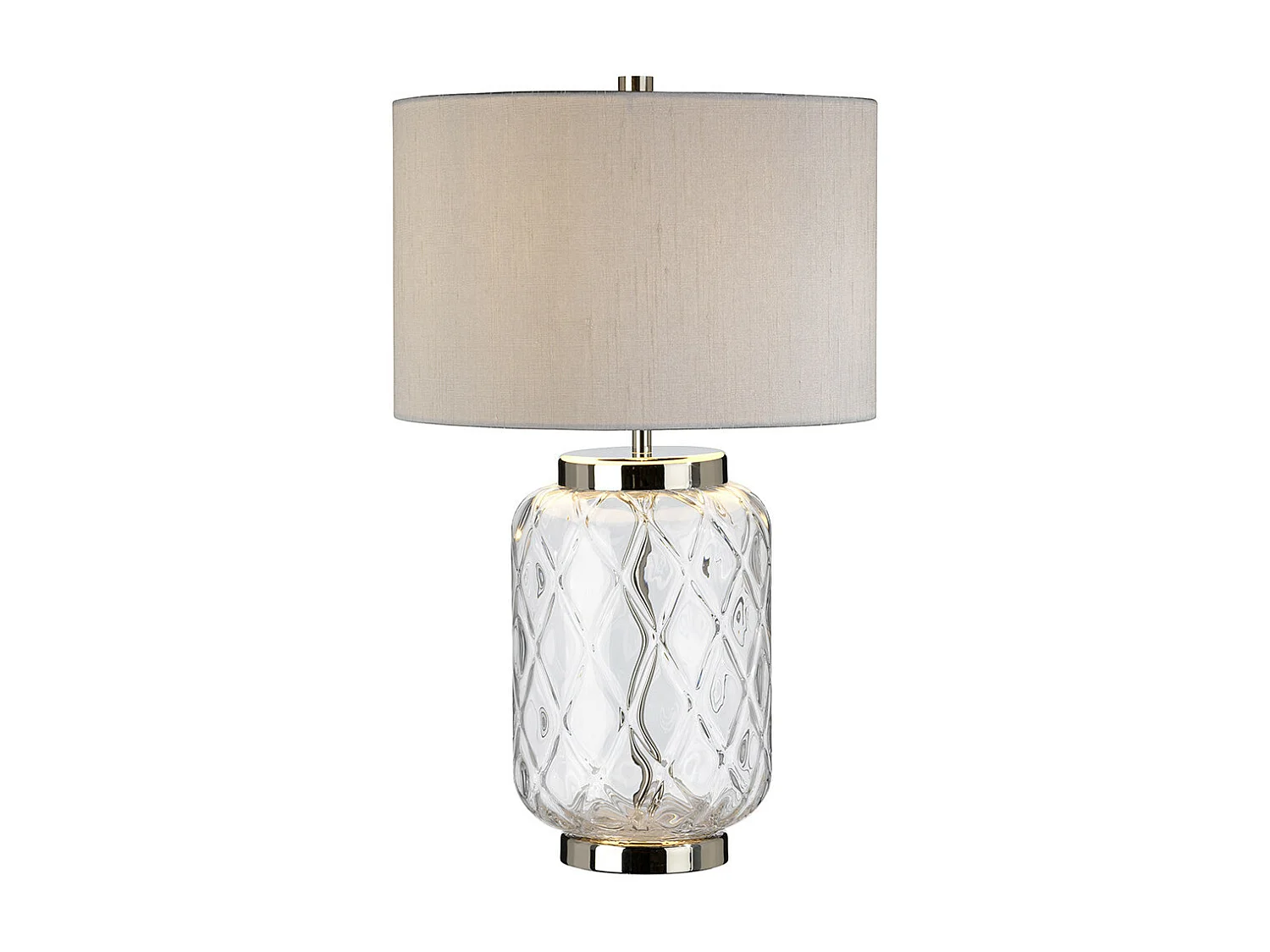 Sola Lampada da tavolo a 1 luce in metallo nichel lucido