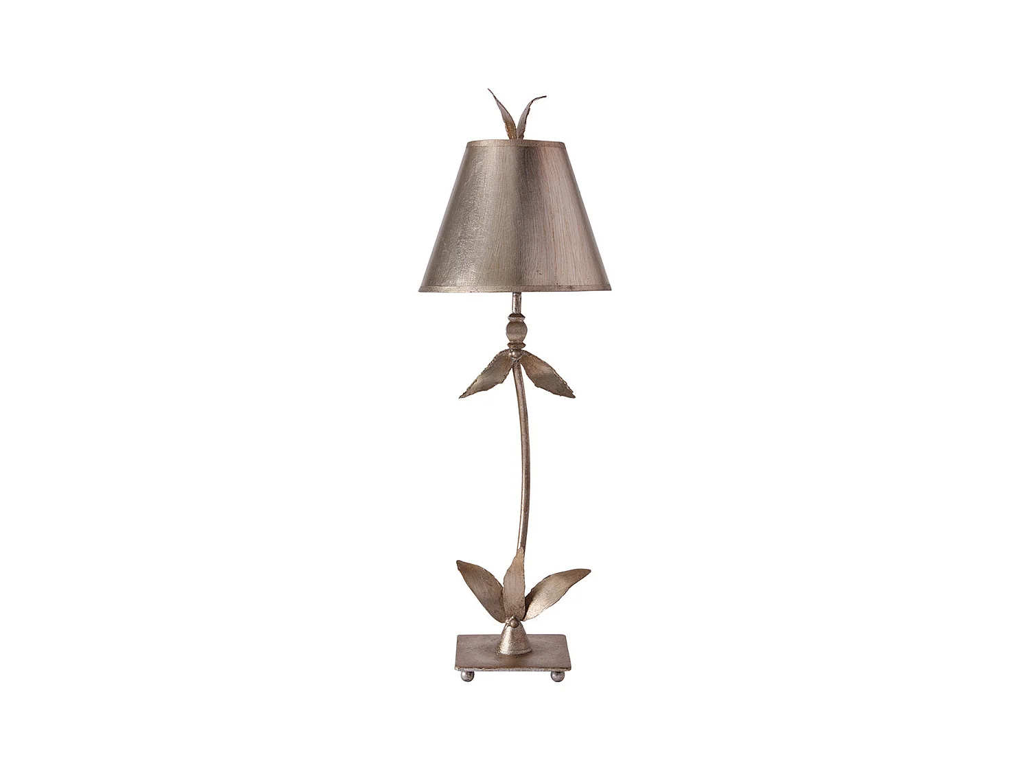 Elstead Red Bell 1 ljus bordslampa Silver blommig bladdesign, E27