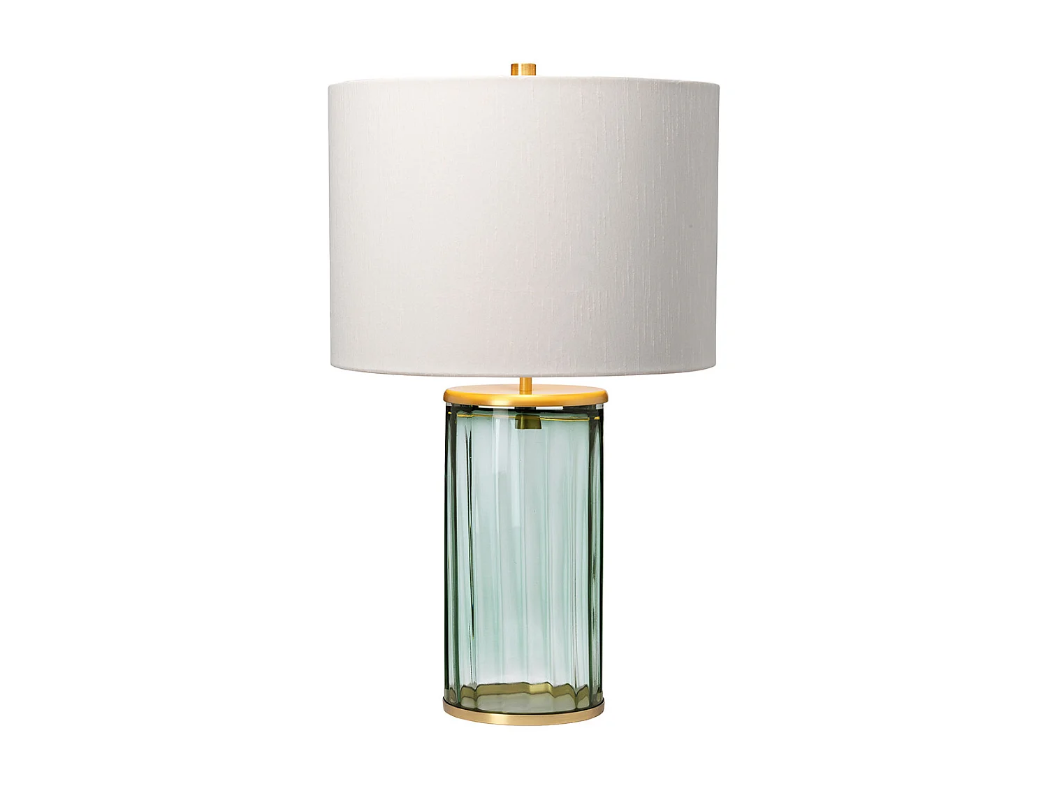 Reno Lampada da Tavolo Metallo Ottone Anticato, Vetro Verde