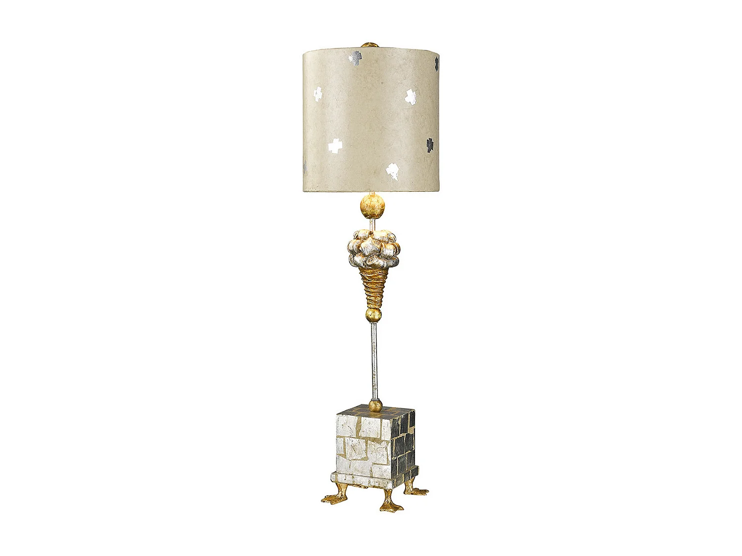 Elstead Pompadour X 1 Ljus Bordslampa Stål, E27