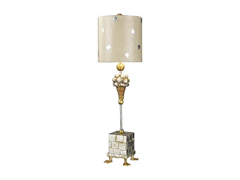 Elstead Pompadour - 1 Leuchttischlampe Stahl, E27