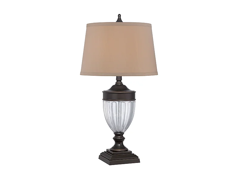 Elstead Dennison - Lampada da tavolo a 1 luce Bronzo palladiano, E27
