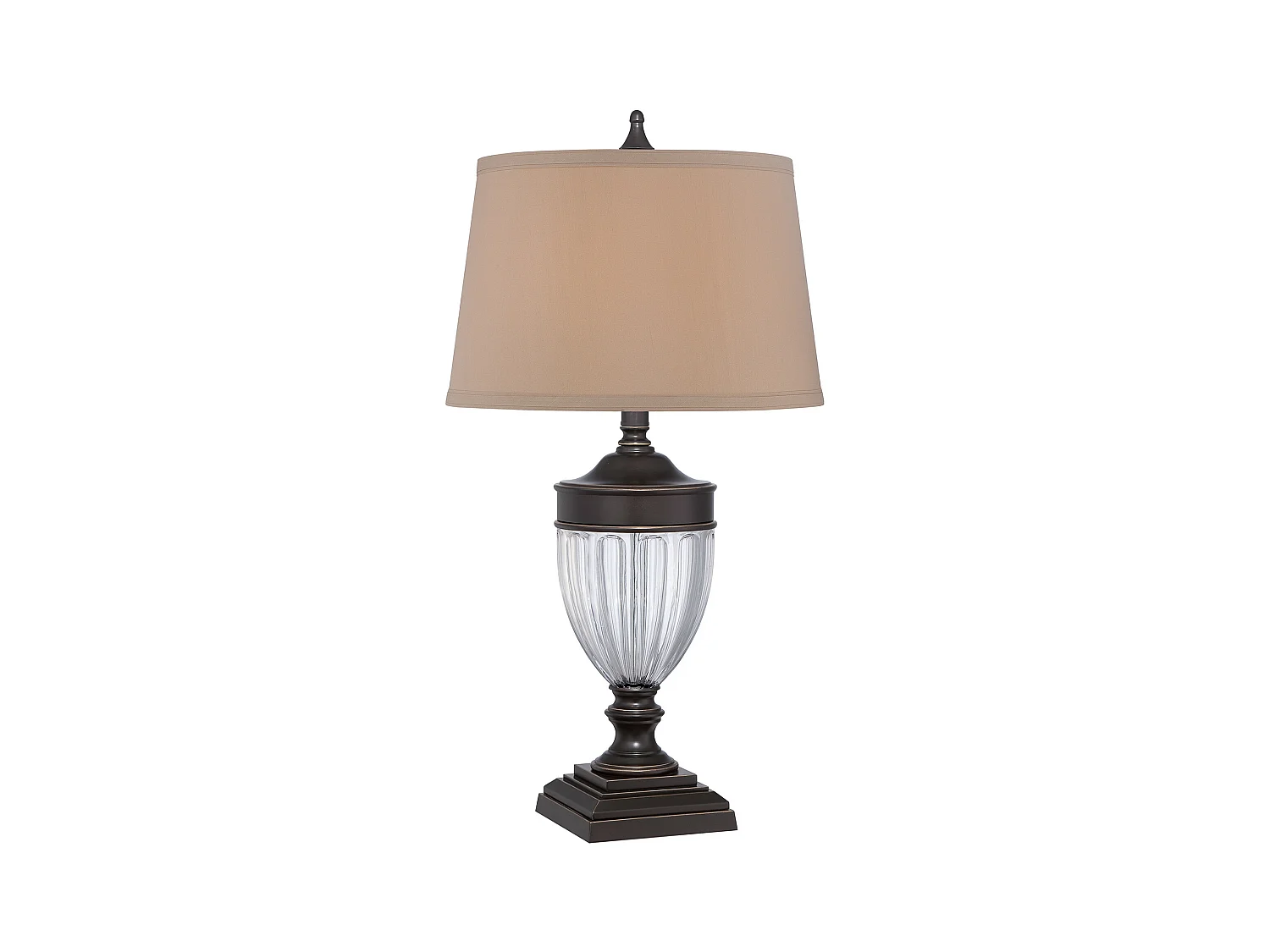 Elstead Dennison Lampe de table à 1 lumière, bronze palladien, E27