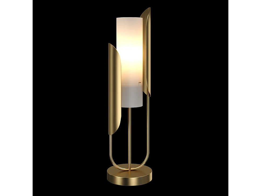 Maytoni Сipresso Tisch- und Bodentischlampe Gold, Glasschirm Weiß