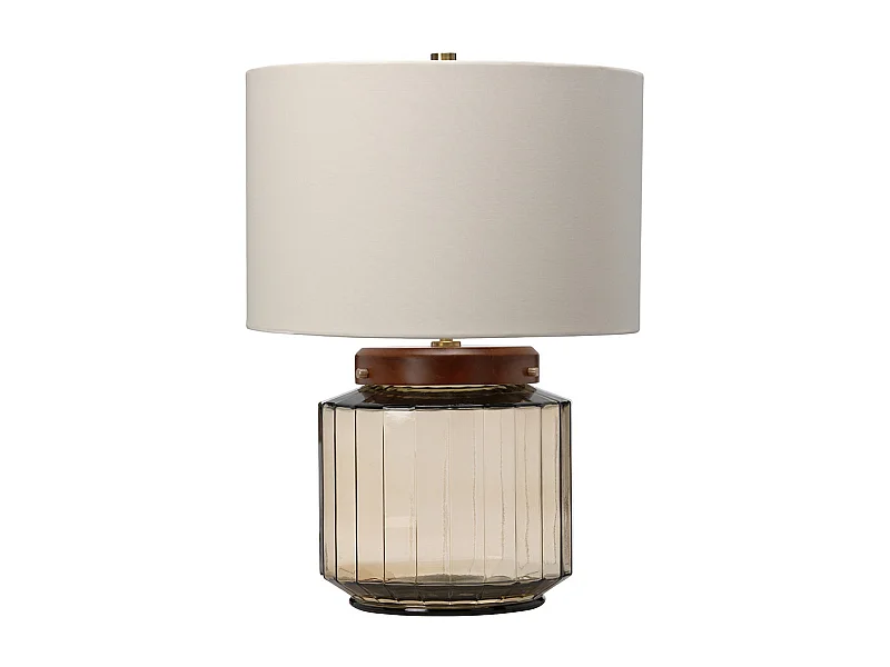 Elstead Luga - Lampada da tavolo - naturale, ottone invecchiato, vetro