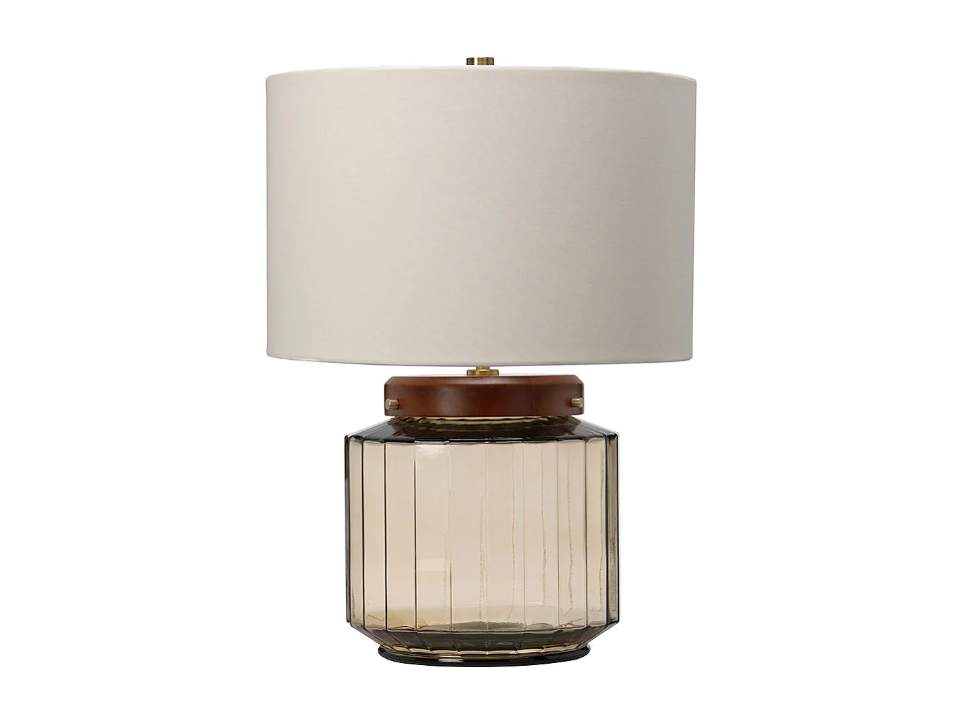 Elstead Luga Bordslampa - naturlig, åldrad mässing, glas